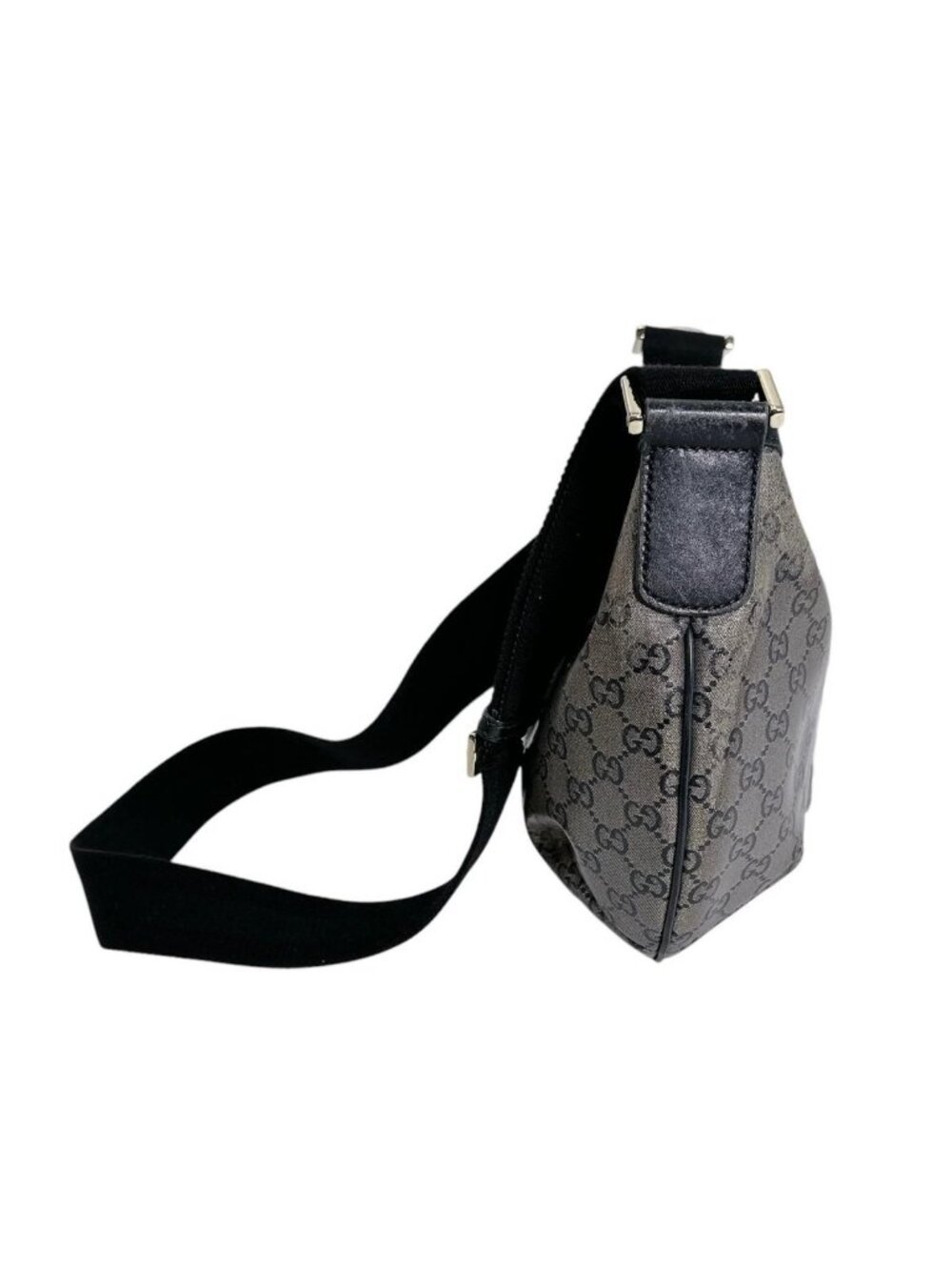 Gucci Square Coating GG Crystal Shoulder Bag Black Gold - Picture 3 of 15